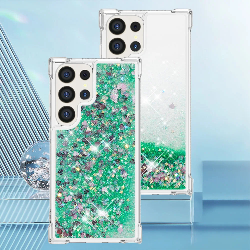 Glitzer Flüssig Hülle für Galaxy S21 bis S25