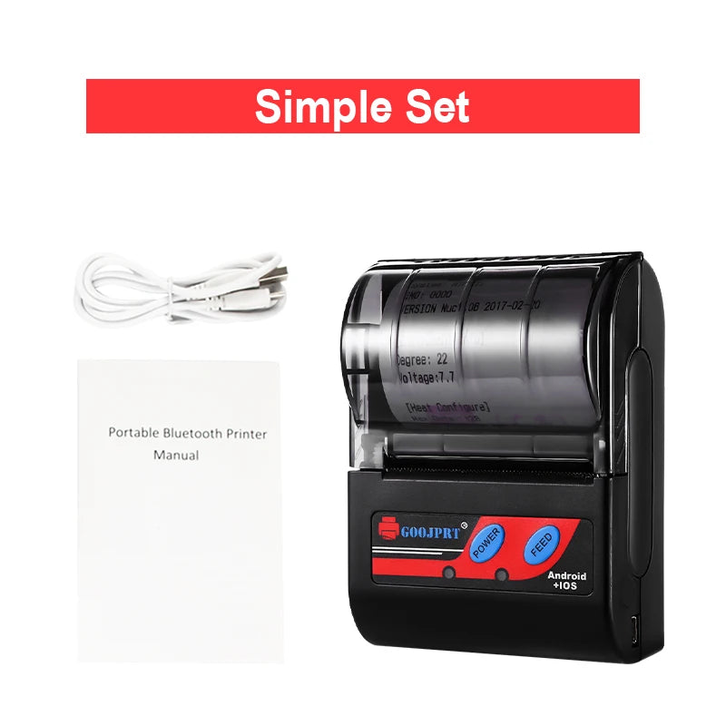 Mobiler Thermodrucker 58mm Bluetooth für Belege