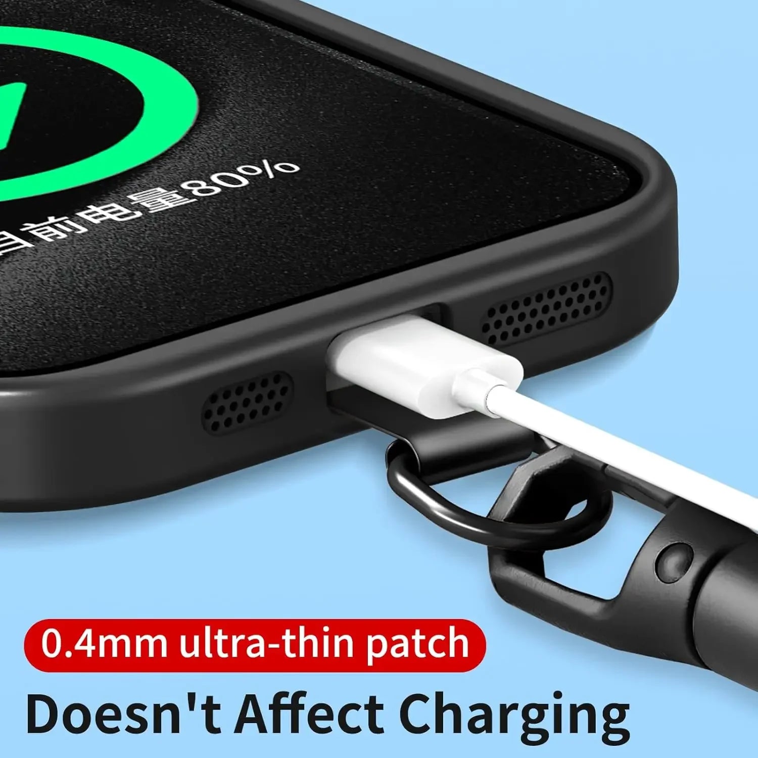 Kurzes Handy-Lanyard mit Anti-Drop-System, verstellbar