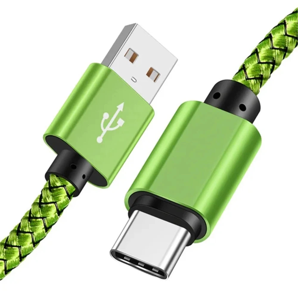 Nylon USB A auf Typ C Ladekabel