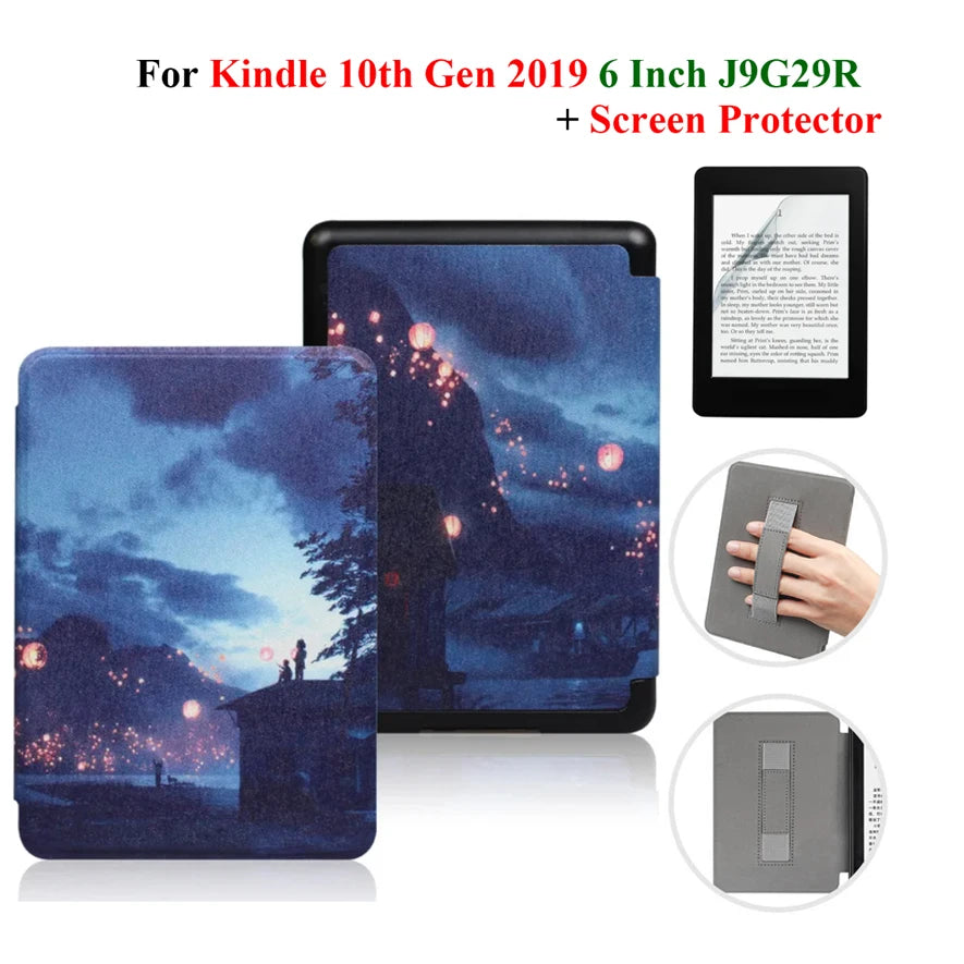 Hülle + Folie für Kindle 10. Gen 6 Zoll