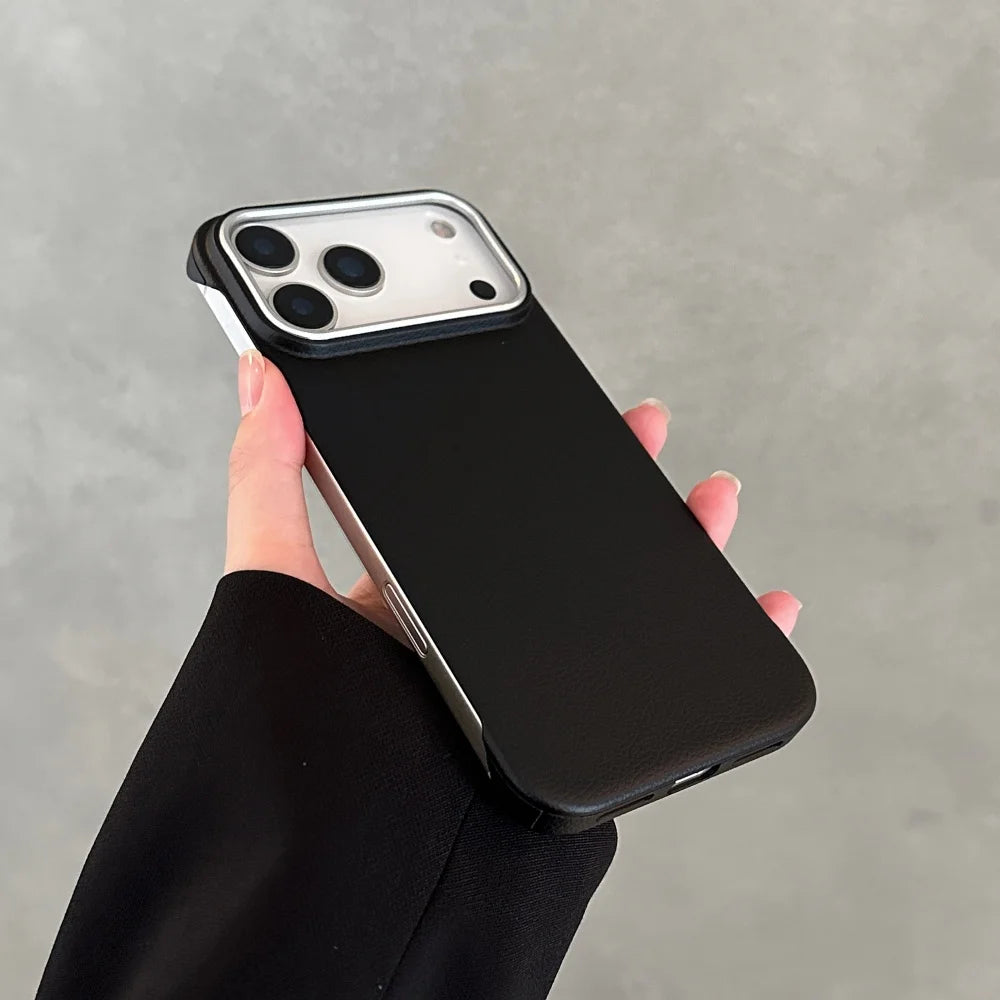 Rahmenlose PU-Leder Hülle für iPhone 17 Serie