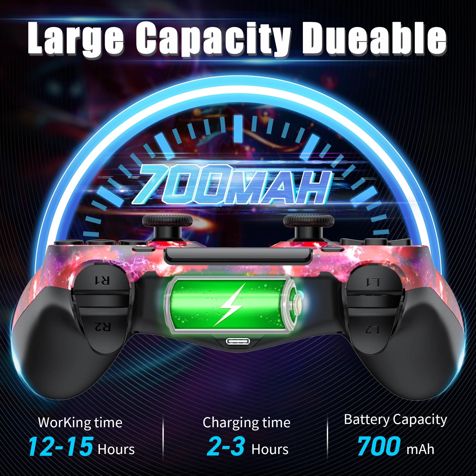 Bluetooth Wireless Gamepad for PS4 & PC