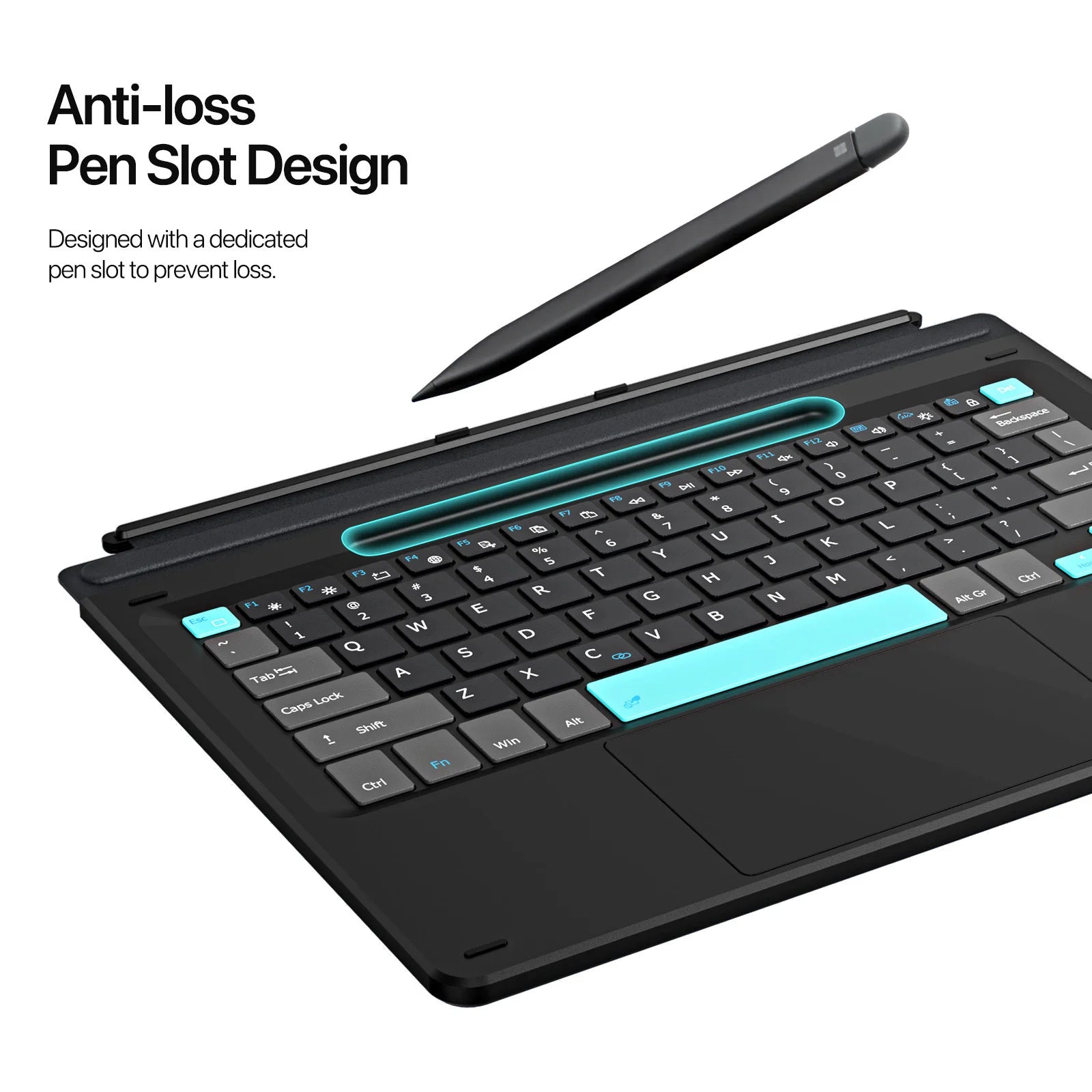 Ultraschlanke Bluetooth Tastatur für Surface Pro 8–11