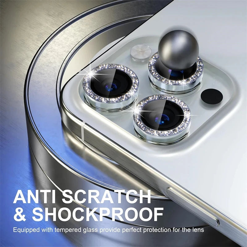 Diamant Metall Kamera Schutz iPhone