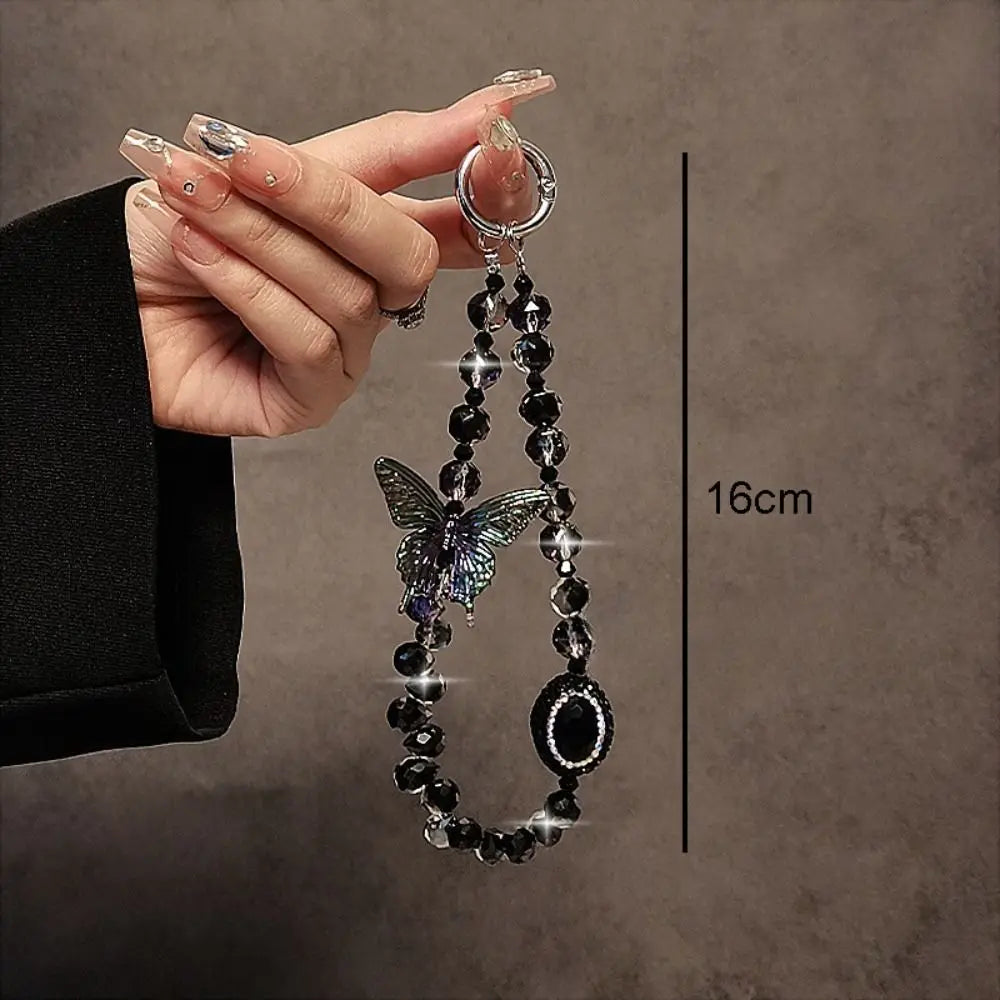Nette Schmetterling Kristall Perlen Handyband