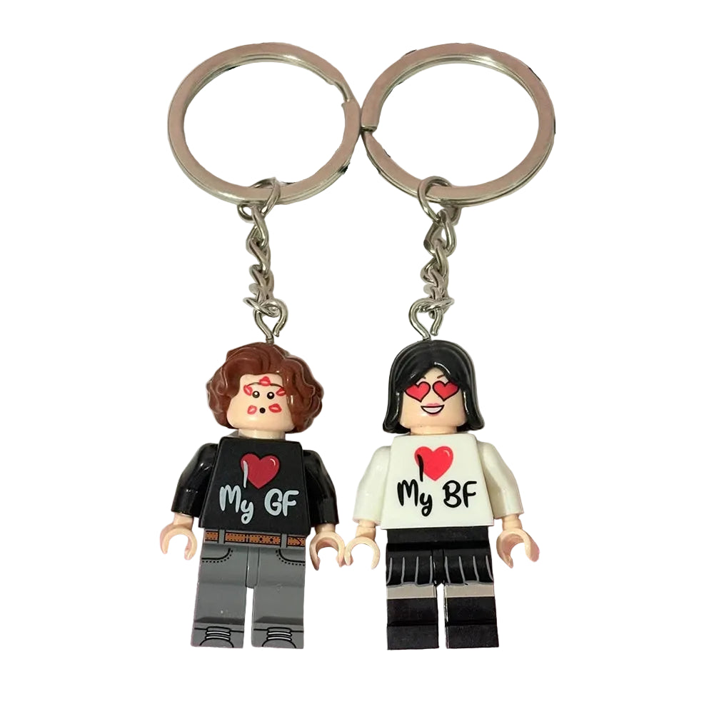 Couple Schluesselanhaenger Set – Niedliche Liebesfiguren Anhaenger fuer Schluessel & Rucksack