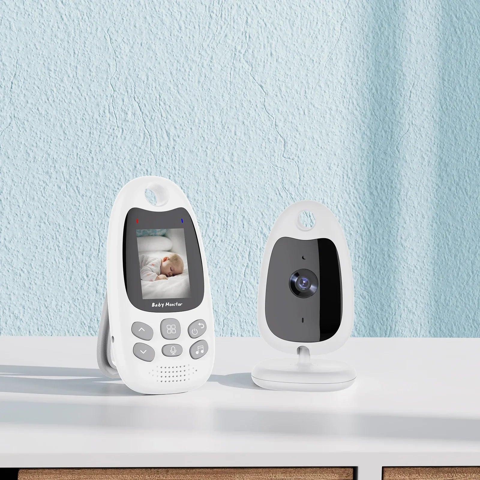Mini Drahtloses Video Babyphone 2-Zoll Bildschirm Nachtsicht