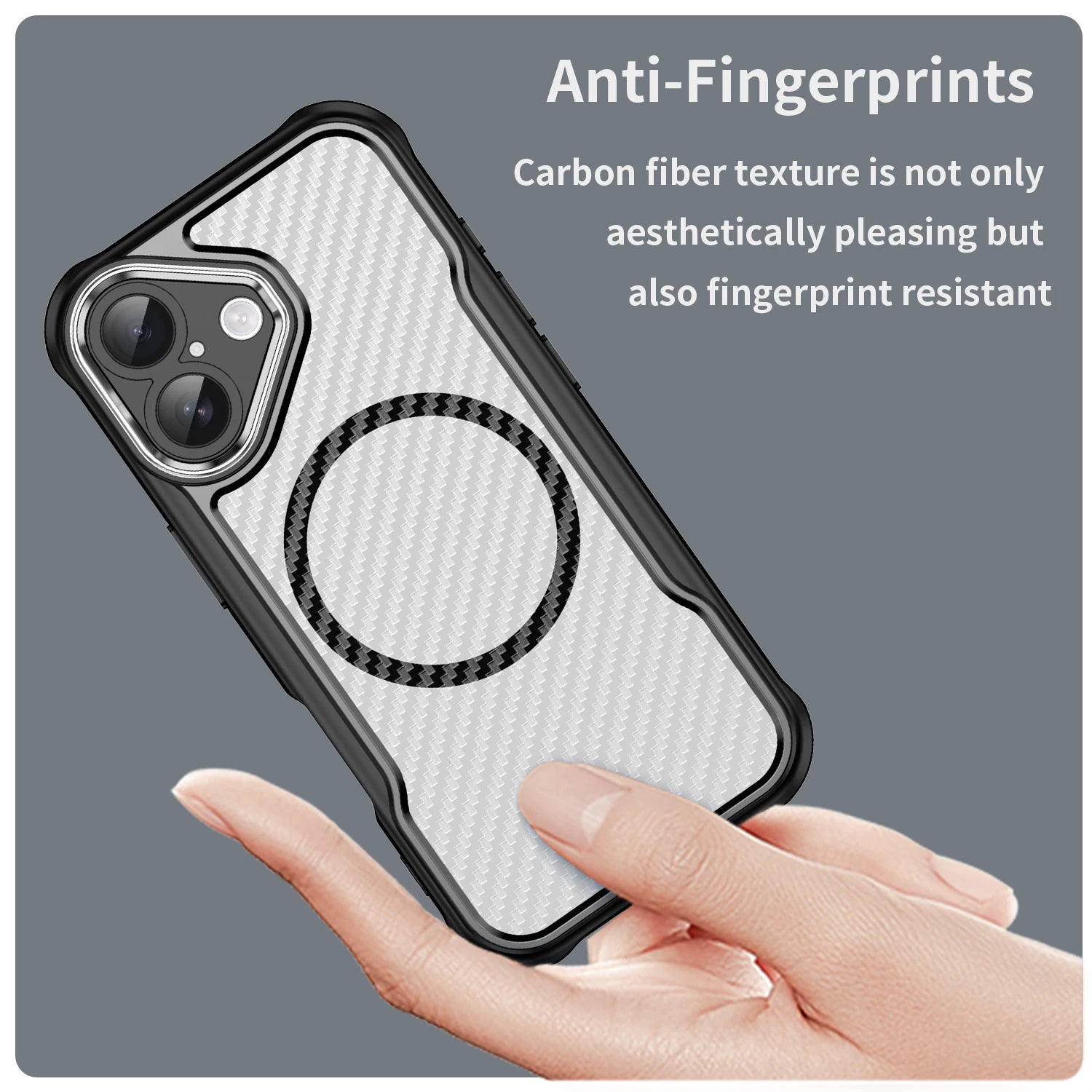 Transparente Carbon Fiber Hülle für iPhone 17 Pro Max