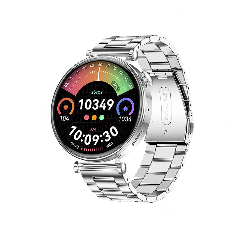 Elegant women's smartwatch GPS NFC fullscreen 2025