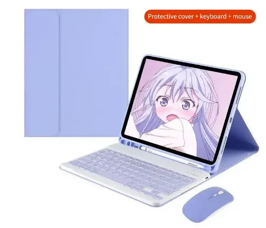 Bluetooth Tastatur & Maus mit Lederhülle für iPad 9.7–12.9 Zoll – Magnetisch & Stoßfest