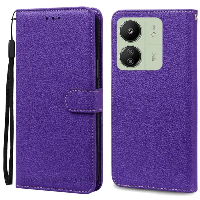 Leder Klapphülle für Redmi 13C