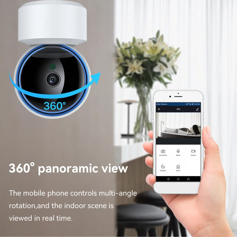 360° PTZ 5MP WiFi Überwachungskamera mit Nachtsicht