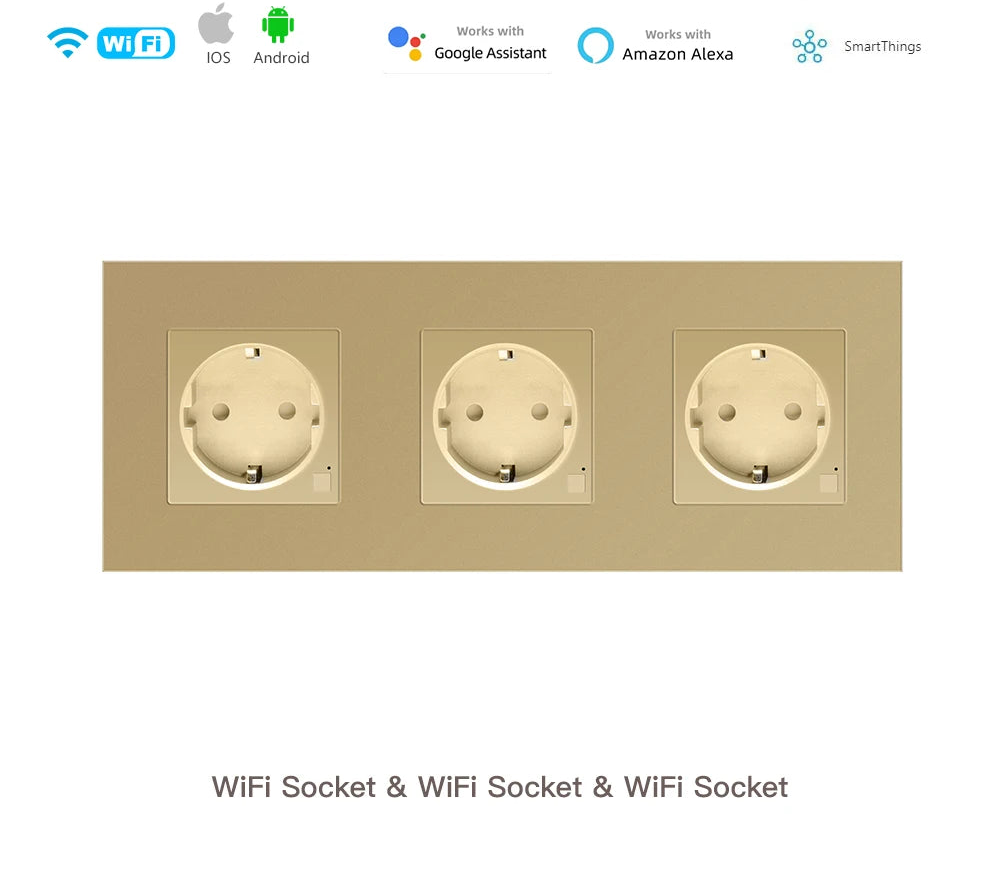 Smart WiFi socket EU USB Type-C Timer Alexa