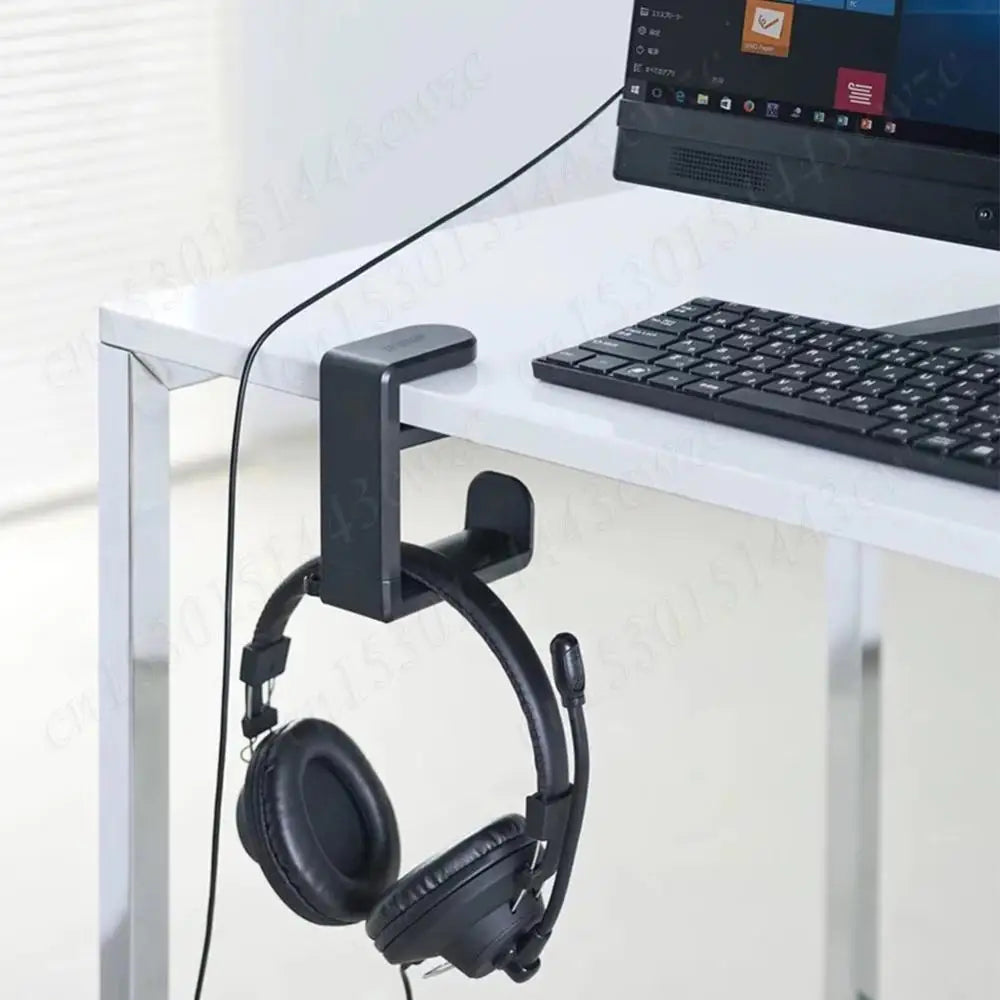 360° Rotating Under-Desk Headphone Holder