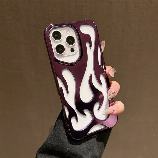 Luxury 3D Flame Case for iPhone 17, Silicone