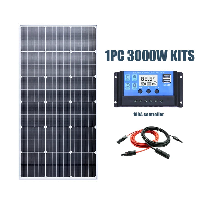 6000W 18V Solar Panel for Home, RV & Camping