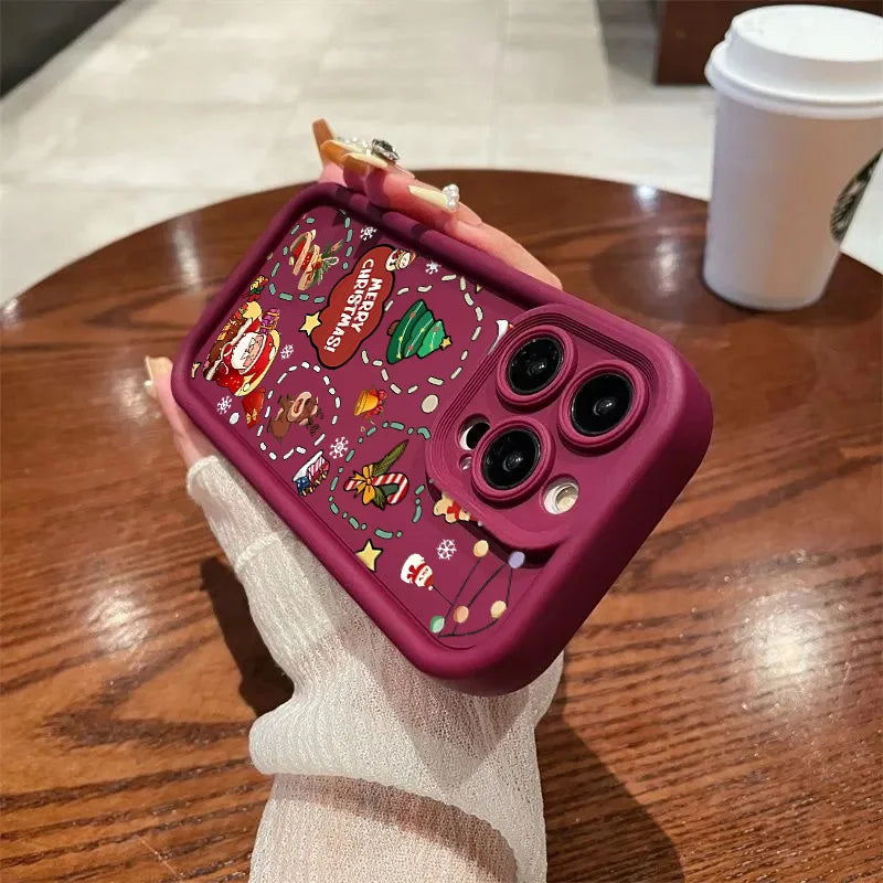 Pixel 9 8 Hülle Weihnachten Cartoon Silikon Vollschutz Case