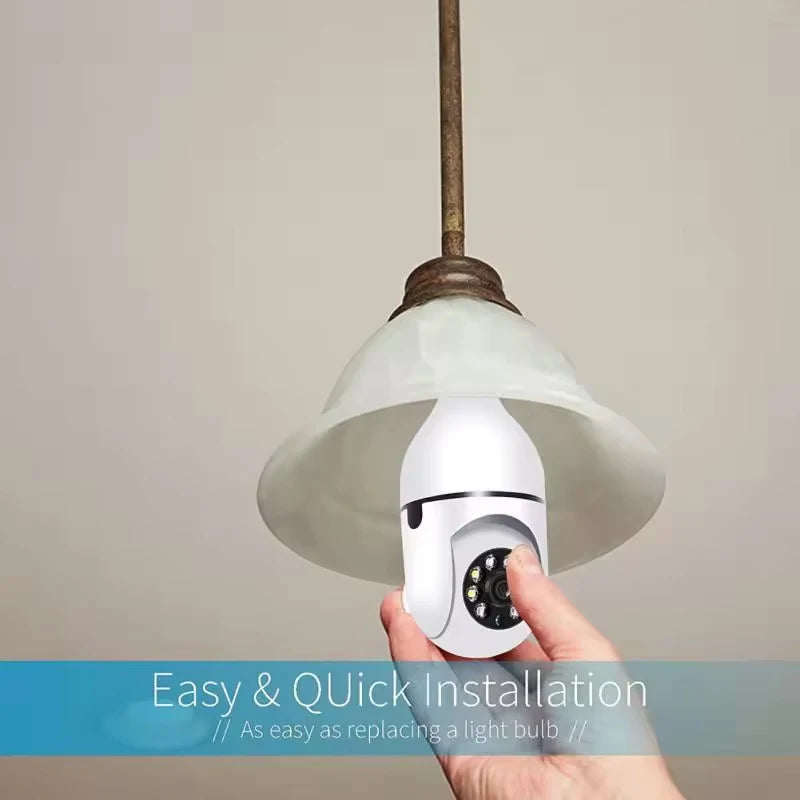 4G WiFi IP Kamera E27 Baby Monitor AI Tracking