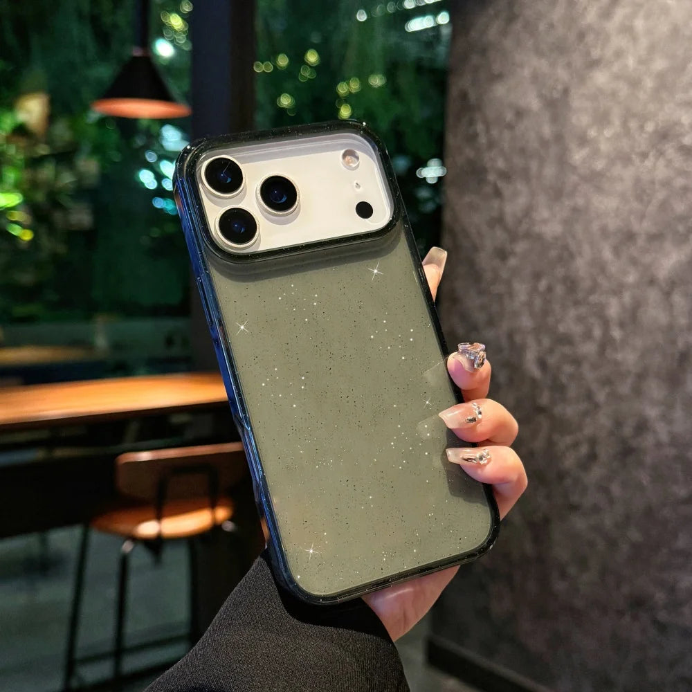 Transparente Glitzer Hülle für iPhone 17 Pro Max