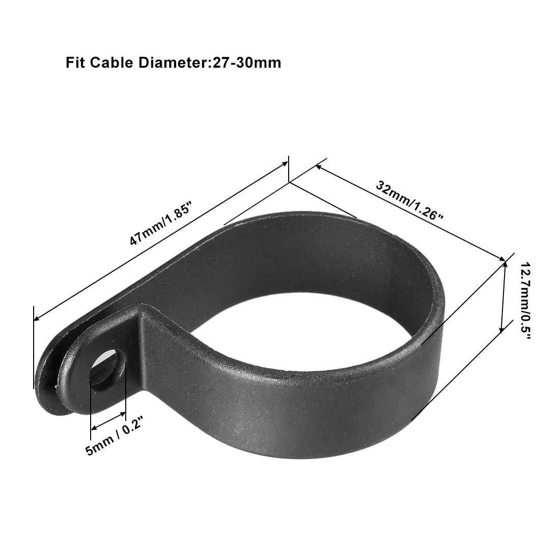 Nylon R-Typ Kabelklemmen Set für Kabelmanagement 100Stk