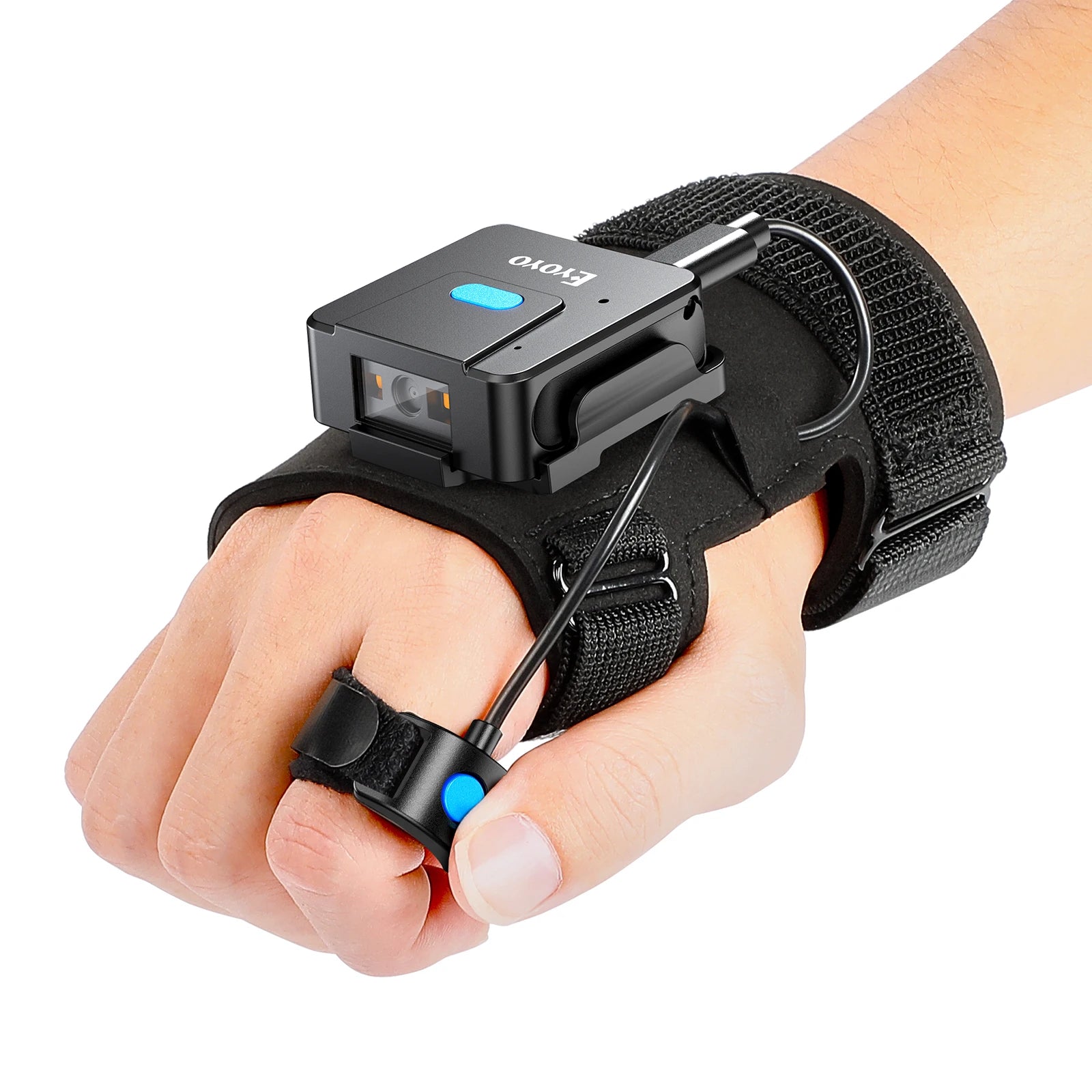 Portable 2D Bluetooth scanner for left- and right-handed users