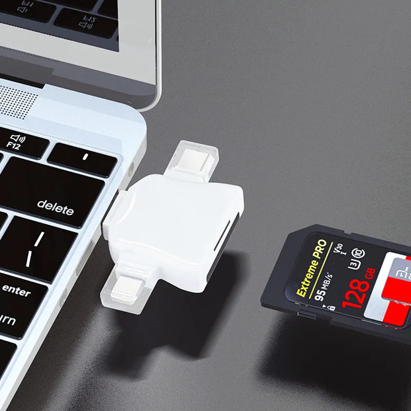 Lightning SD Kartenleser USB 4-in-1 OTG Adapter
