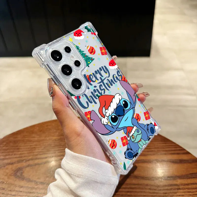 Weihnachts-Lilo & Stitch Hülle für Samsung S25