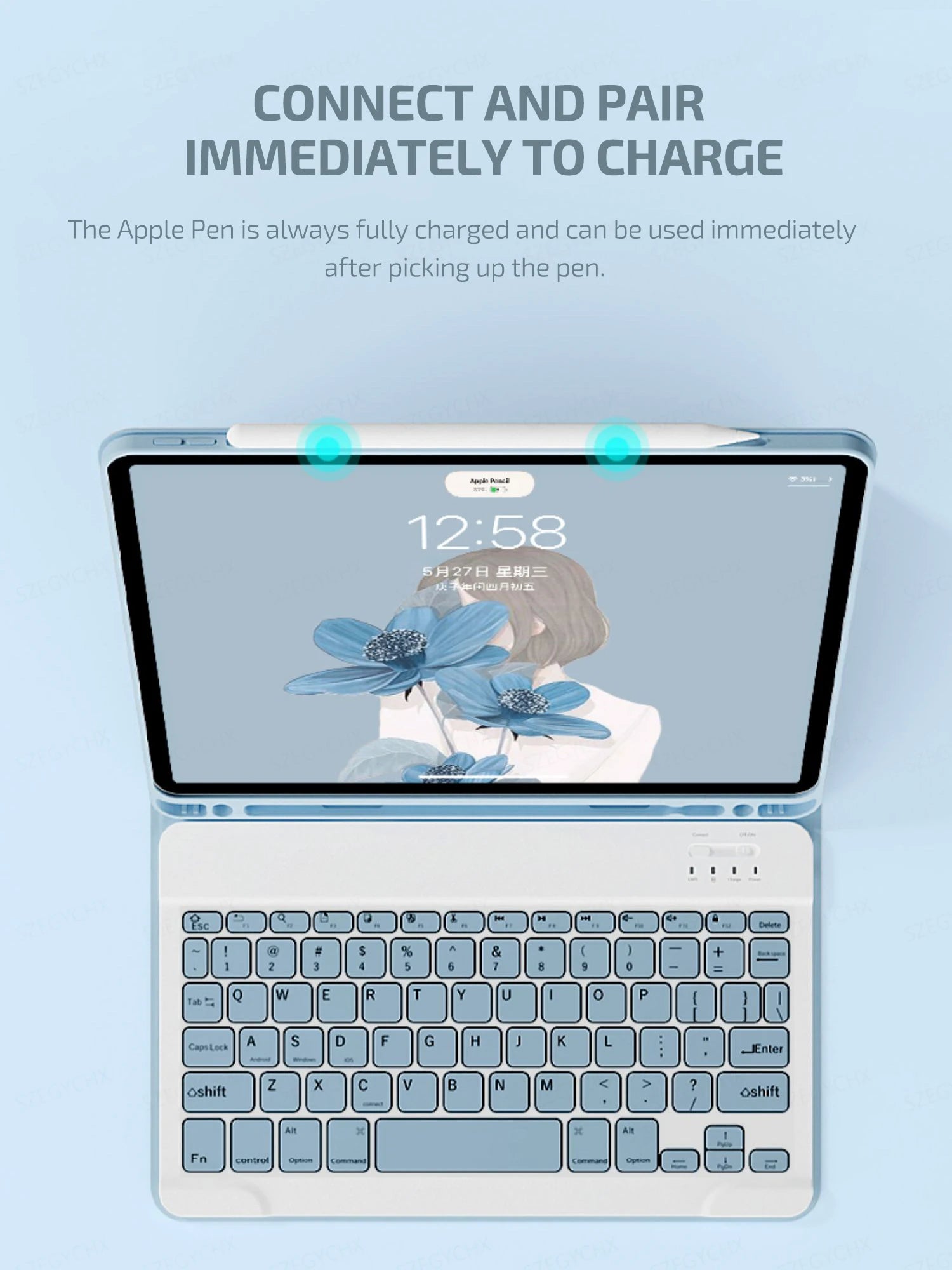 Bluetooth Tastatur Maus iPad Air Pro Case