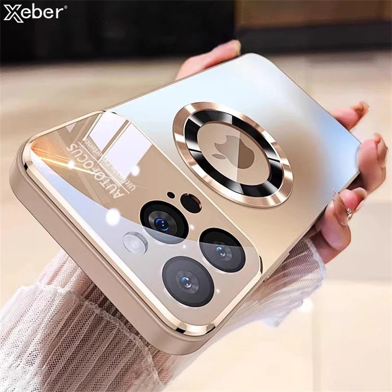 Luxus Matte Magnetische Hülle für iPhone 17