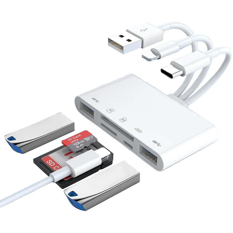 8-in-1 SD Kartenleser USB Hub für iPhone & MacBook