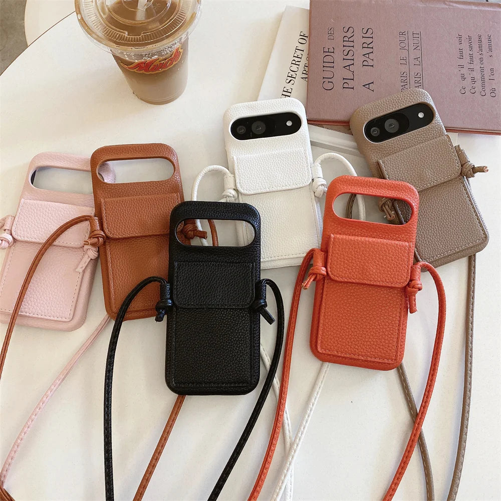 Luxus Leder Wallet Hülle für Google Pixel 9 Pro