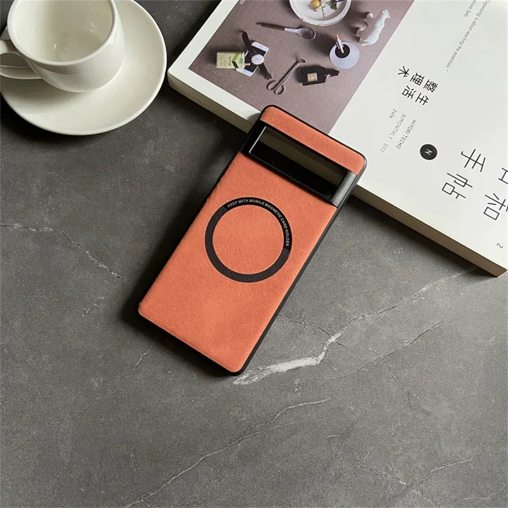 Luxuriöse Leder-Magsafe-Hülle für Pixel