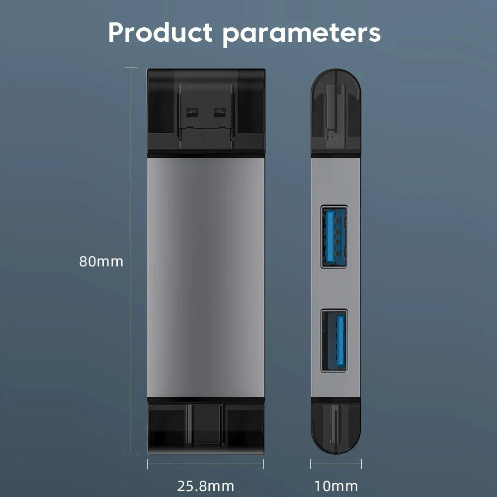 7-in-1 USB 3.0 Typ-C SD TF Kartenleser Adapter