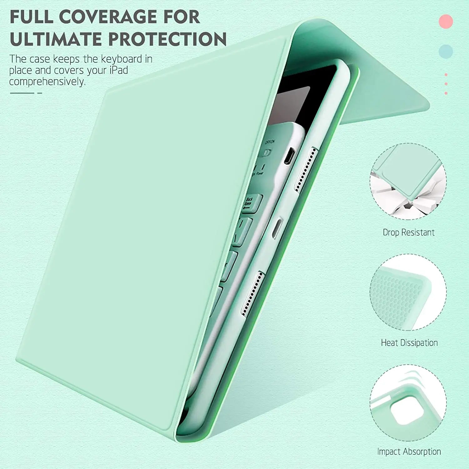 Kabellose Tastatur mit Maus für iPad Hülle