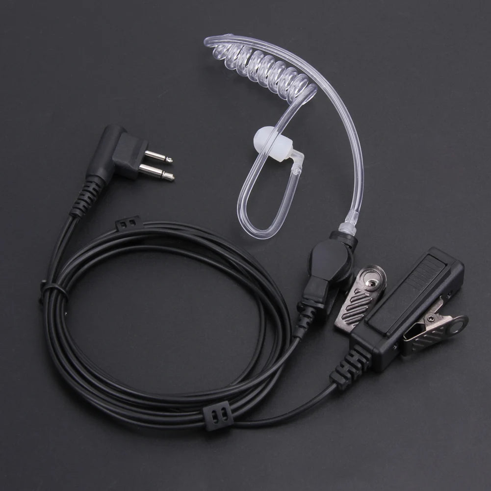 2Pin Covert Acoustic Tube Earpiece Headset Volume Control Ear Hook for Motorola Two Way Radios Accessories