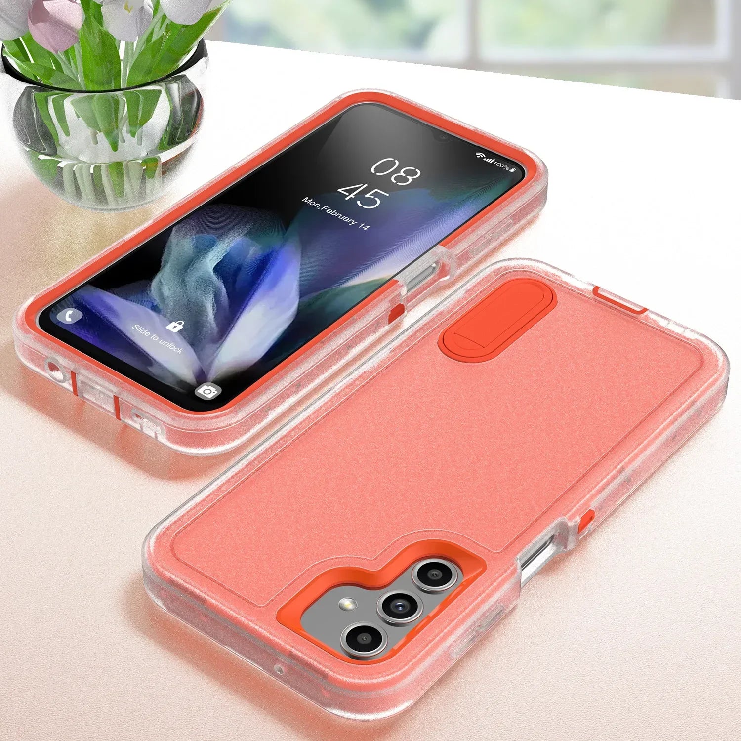Robust anti-shock case with stand for Samsung