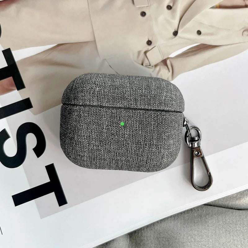 Hülle für AirPods Pro 3–4 Stoffmuster Luxusschutzhülle