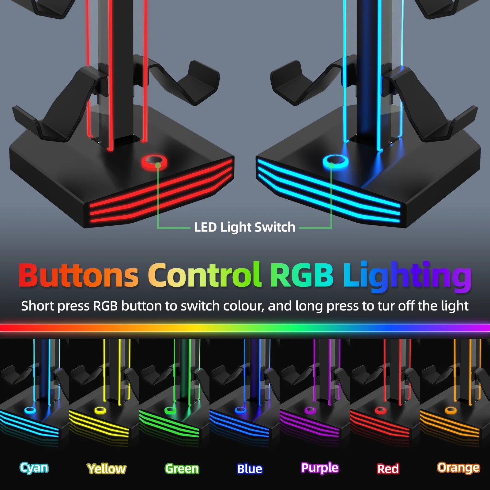Universal Gaming Controller und Kopfhörerständer RGB
