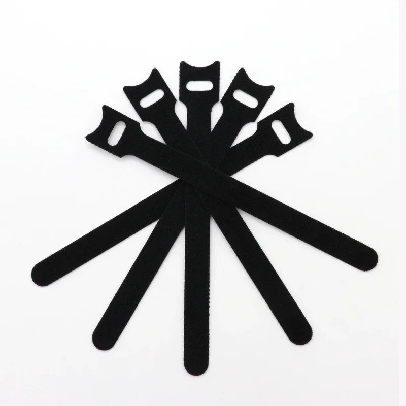 Lösbare Nylon Kabelbinder Set 15-30 cm Schwarz