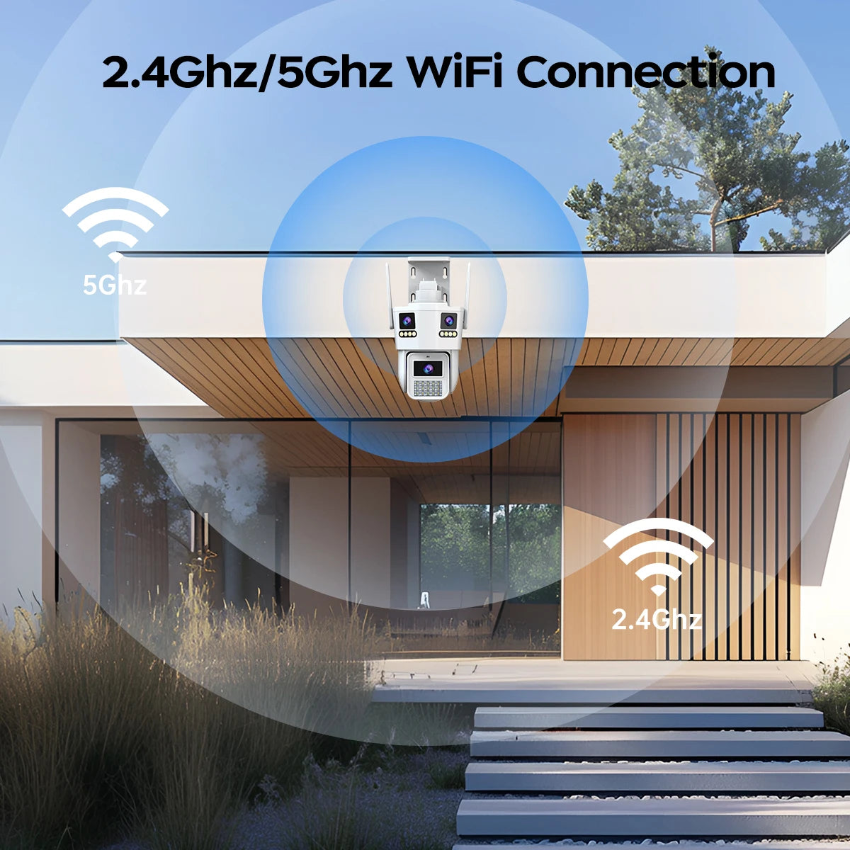 6K HD PTZ IP Kamera Drei Linsen Outdoor 5G WiFi