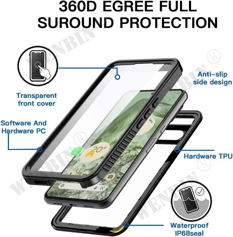 IP68 Luxus Case für Google Pixel 9 Pro XL