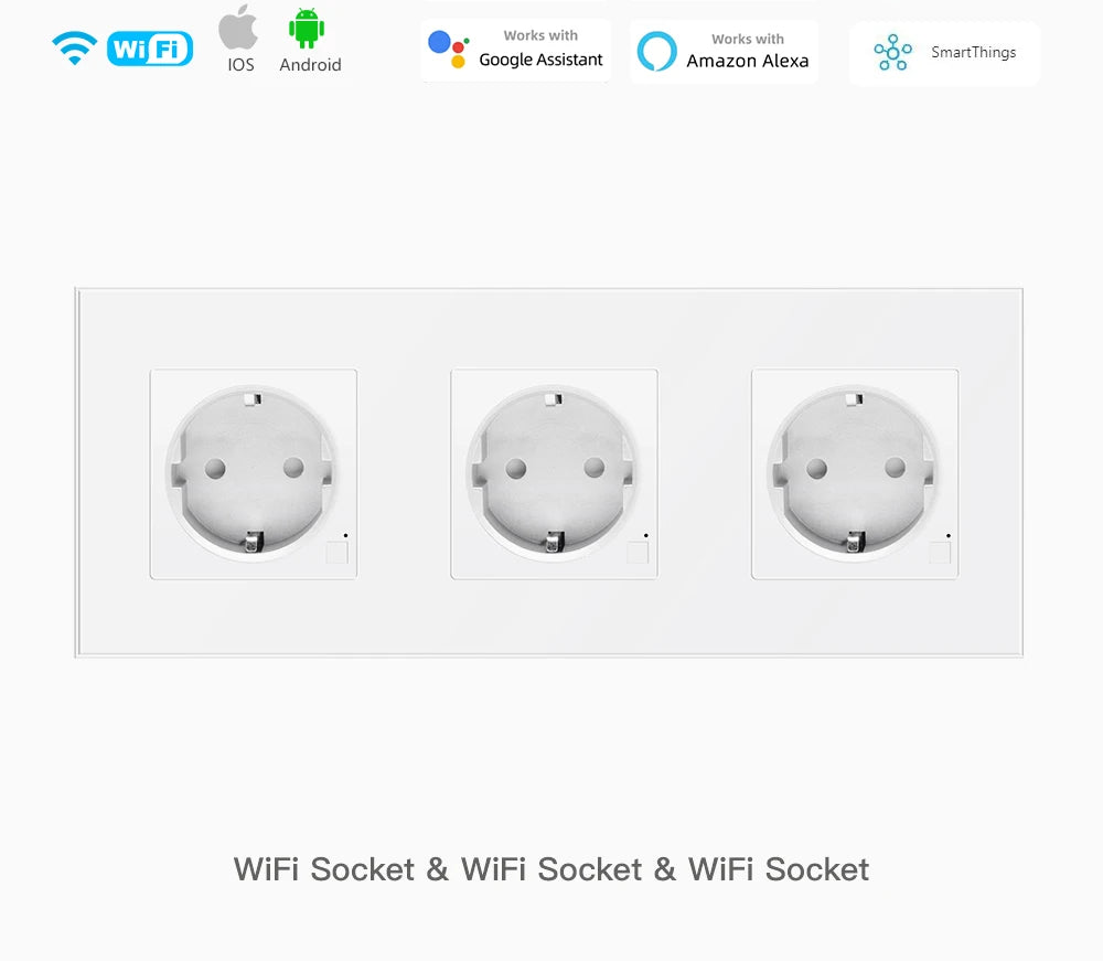 Smart WiFi socket EU USB Type-C Timer Alexa