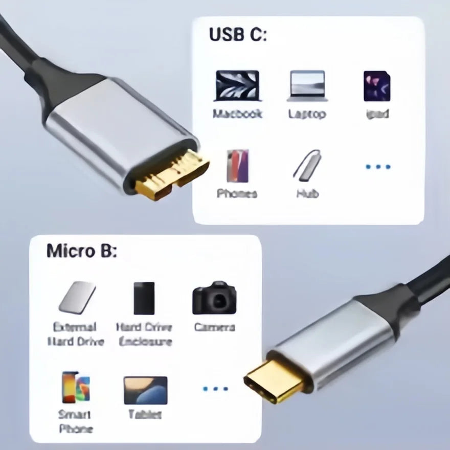 USB-C auf Micro-B 3.0 Kabel 5 Gbit/s