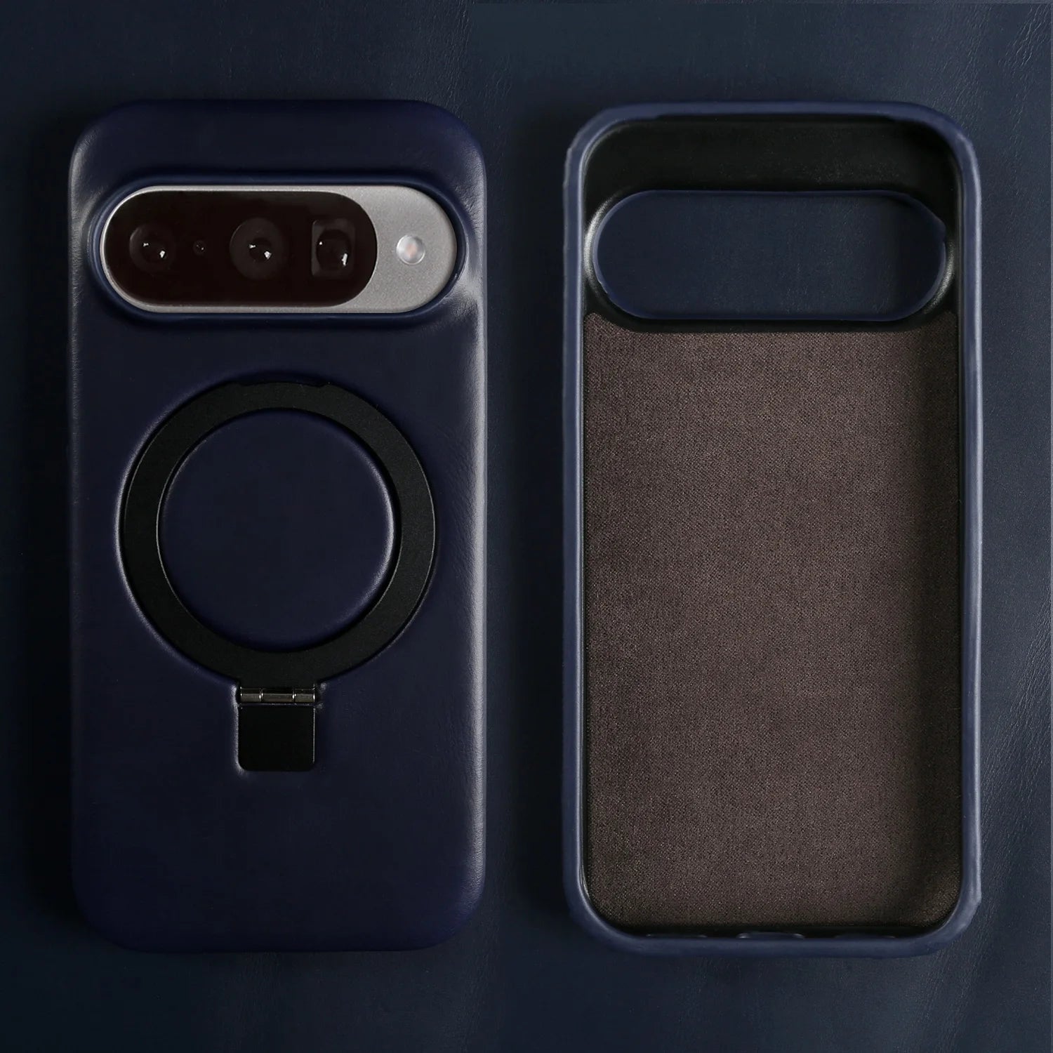 Luxus Lederhülle mit Magnethalter für Google Pixel 10