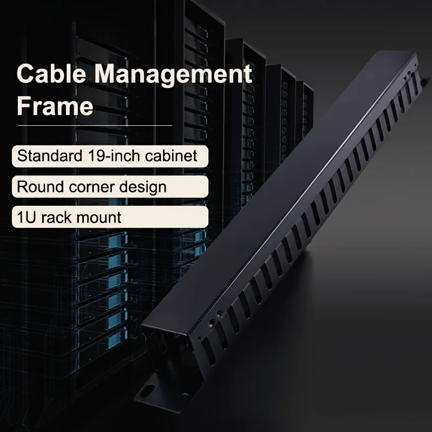 1U 19 Zoll Metall Kabelmanagement Rack 12/24 Ports
