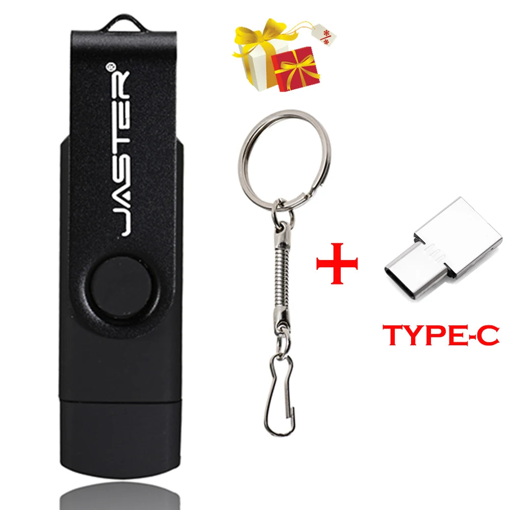 JASTER USB-Stick drehbar 128GB mit Logo Geschenk