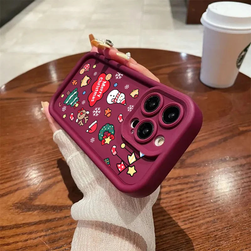 Pixel 9 8 Hülle Weihnachten Cartoon Silikon Vollschutz Case