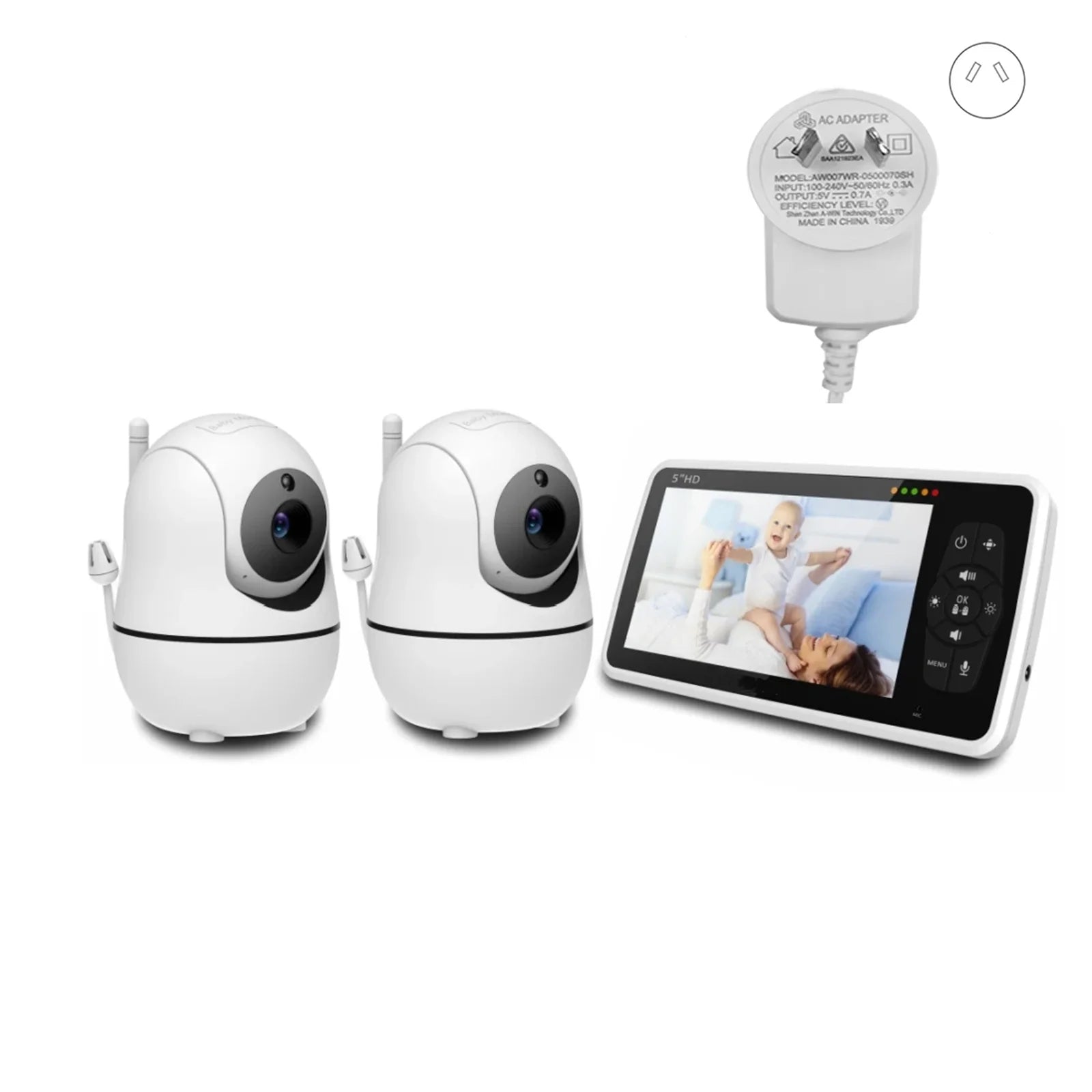 5-Zoll Baby Monitor mit 2 Kameras & Audio
