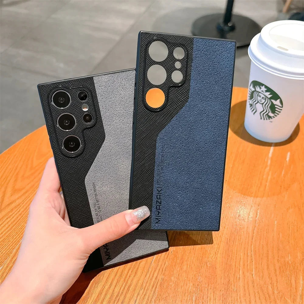 Luxus Doppel Farb PU Leder Hülle für Samsung Galaxy